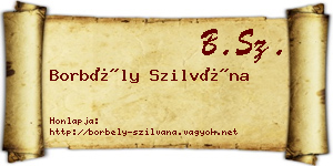 Borbély Szilvána névjegykártya